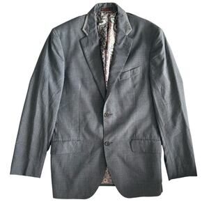 ETRO Milano Paisley Silk Lined Grey Wool Blazer Jacket Mens 50